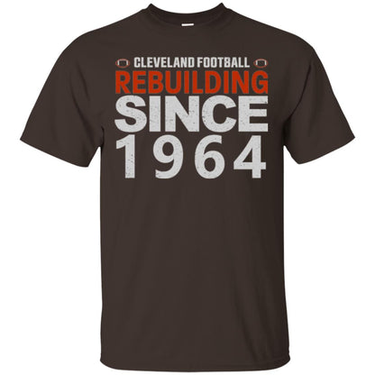 Football T-shirt Cleveland Football Rebuilding Since 1964 Dark Chocolate