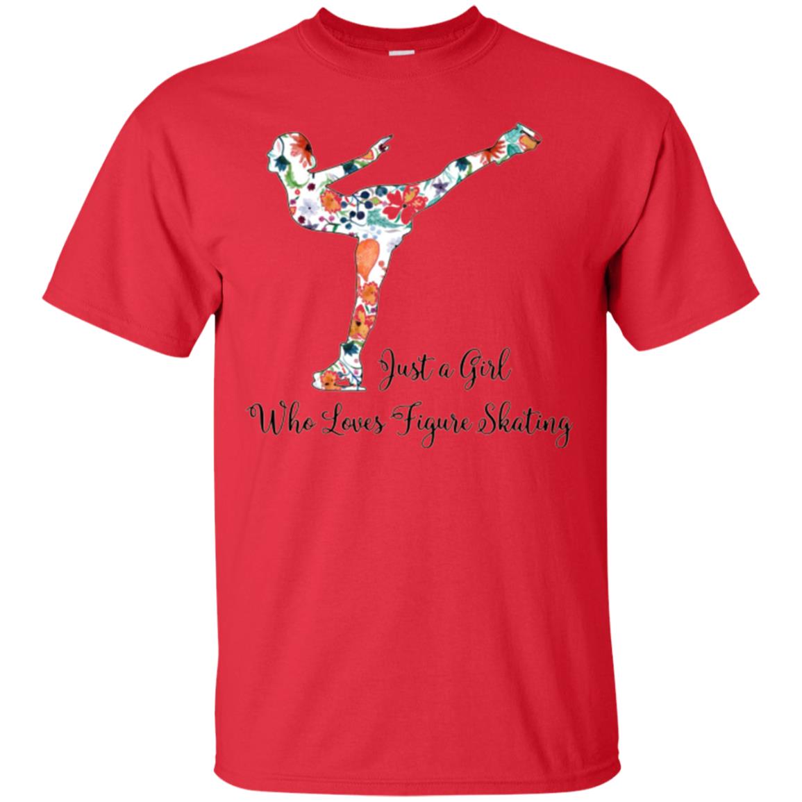 Just A Girl Who Loves Figure Skating T-shirt Red
