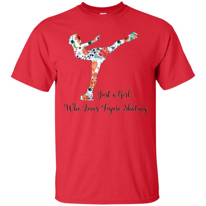 Just A Girl Who Loves Figure Skating T-shirt Red