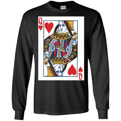 Valentines Day T-shirt Queen Of Hearts Cards Couple Black