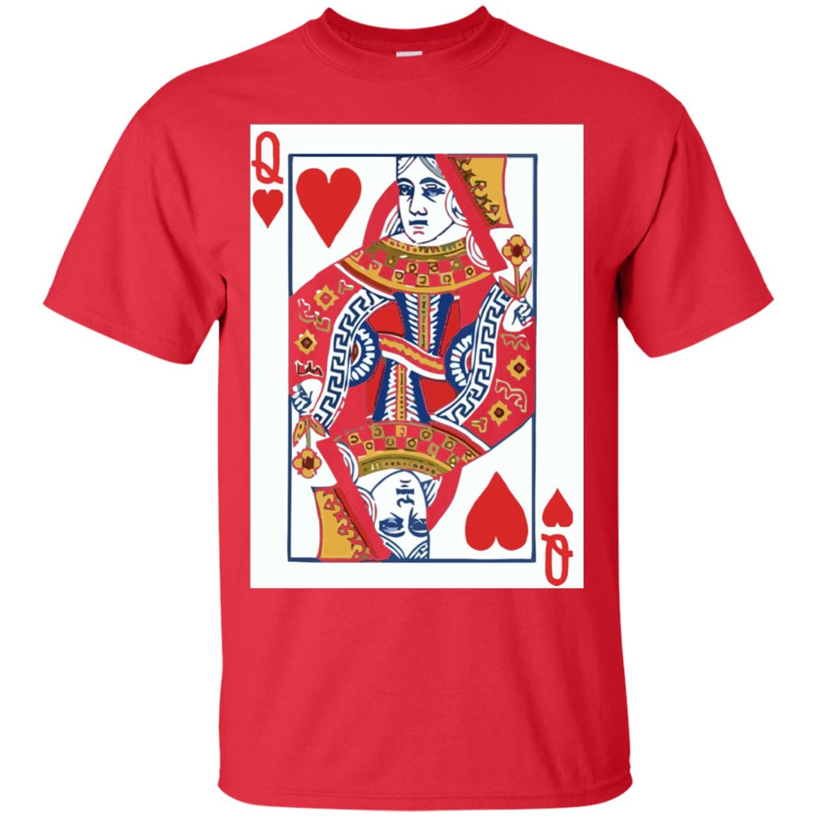Valentines Day T-shirt Queen Of Hearts Cards Couple Red