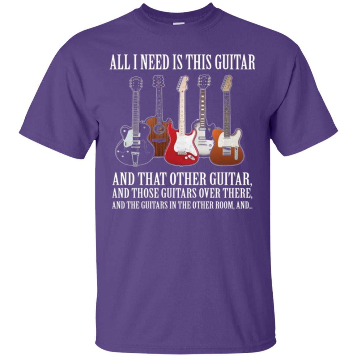 Guitar Lovers T-shirt All I Need Is This Guitar Purple
