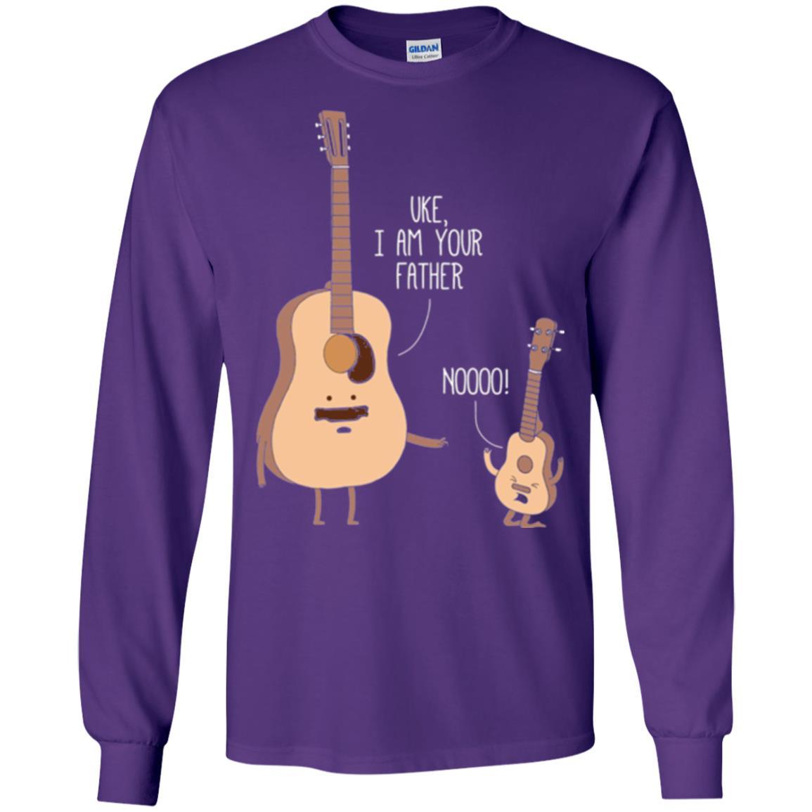 Musician T-shirt Uke I Am Your Father Purple