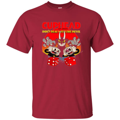 Cuphead And Mugman Devil_s Dice Video Game Graphic T-shirt Cardinal
