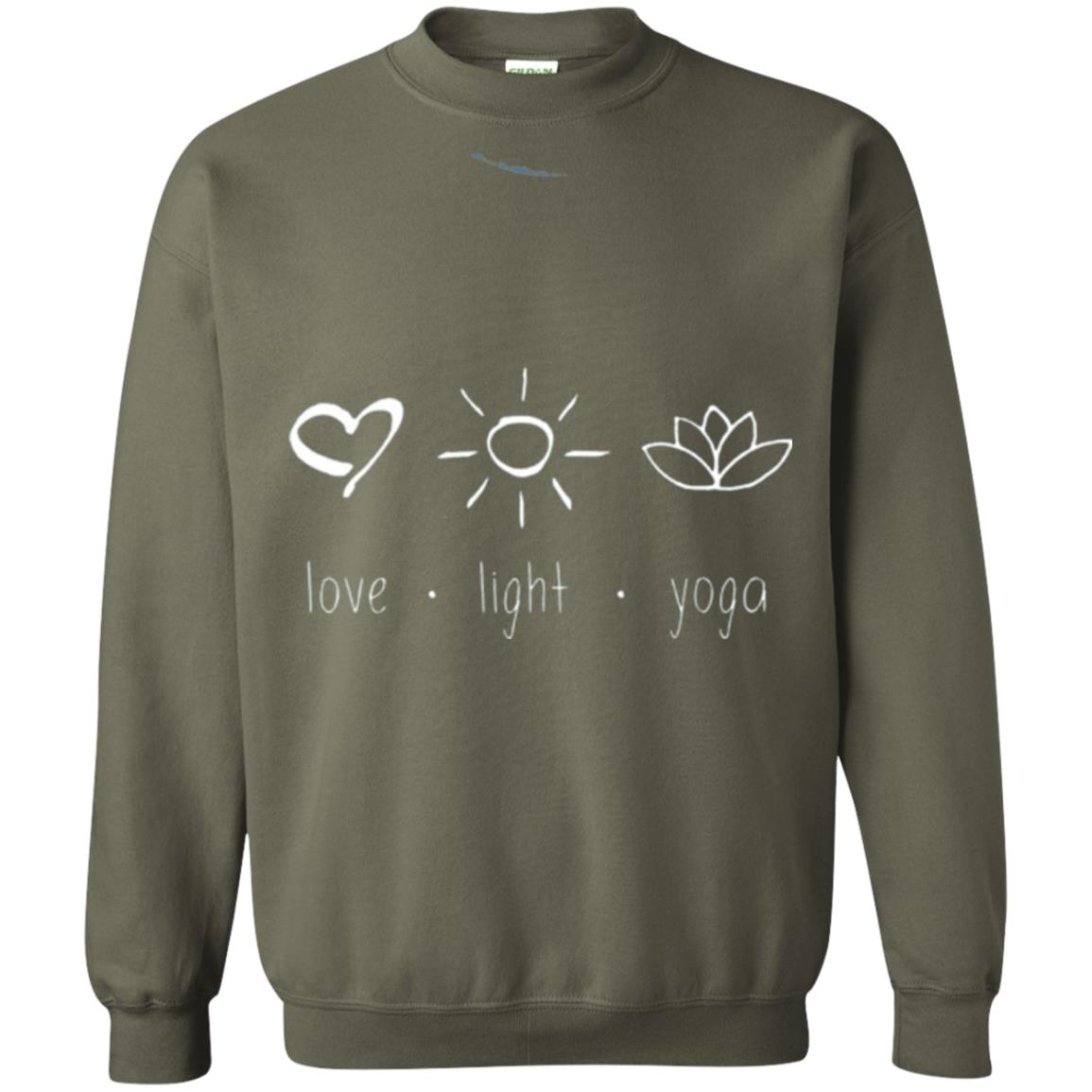 Yoga Lovers T-shirt Love Light Yoga Military Green