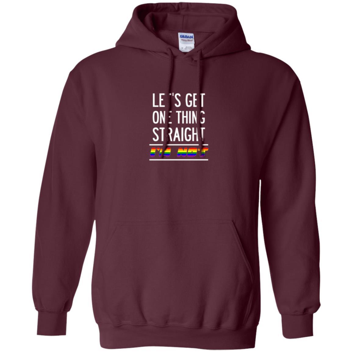 Lgbt T-shirt Let's Get One Thing Straight I'm Not Maroon