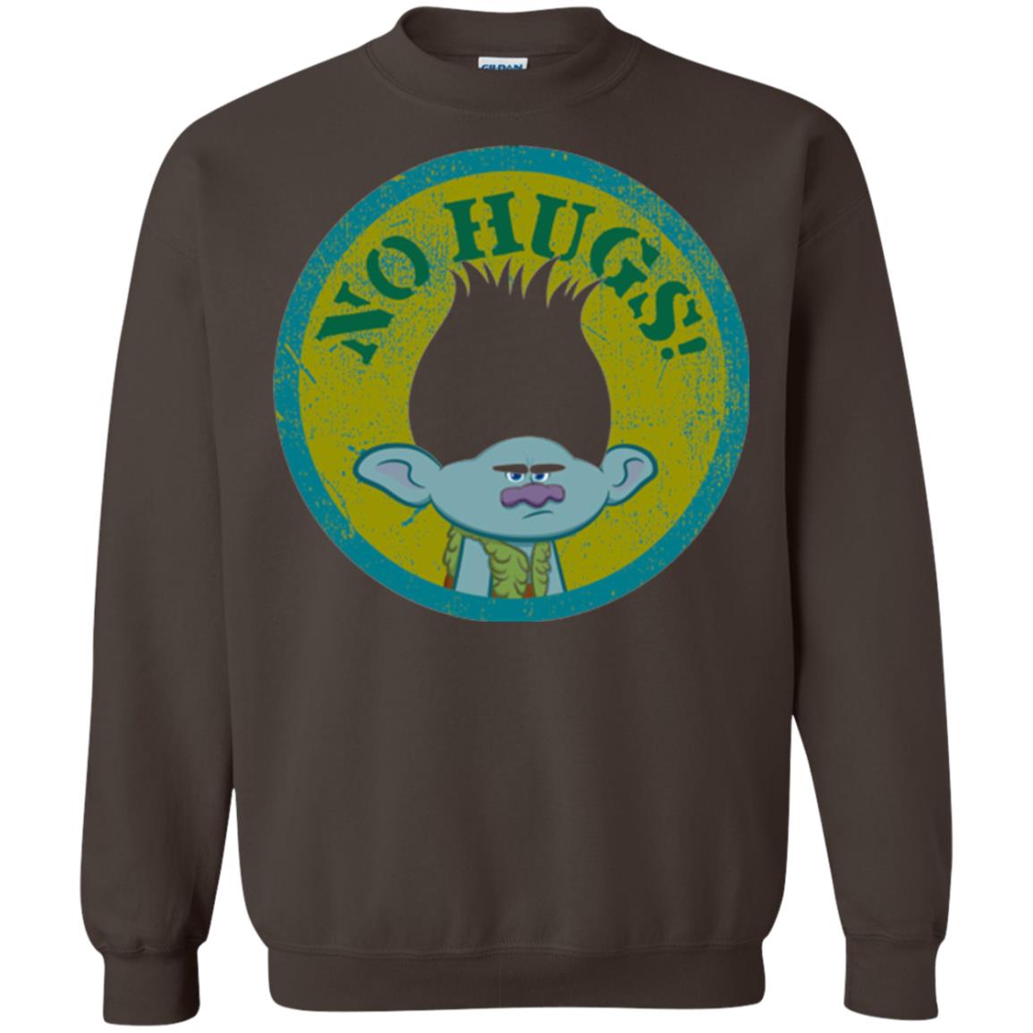 Dream Works_ Trolls No Hugs T-shirt Dark Chocolate