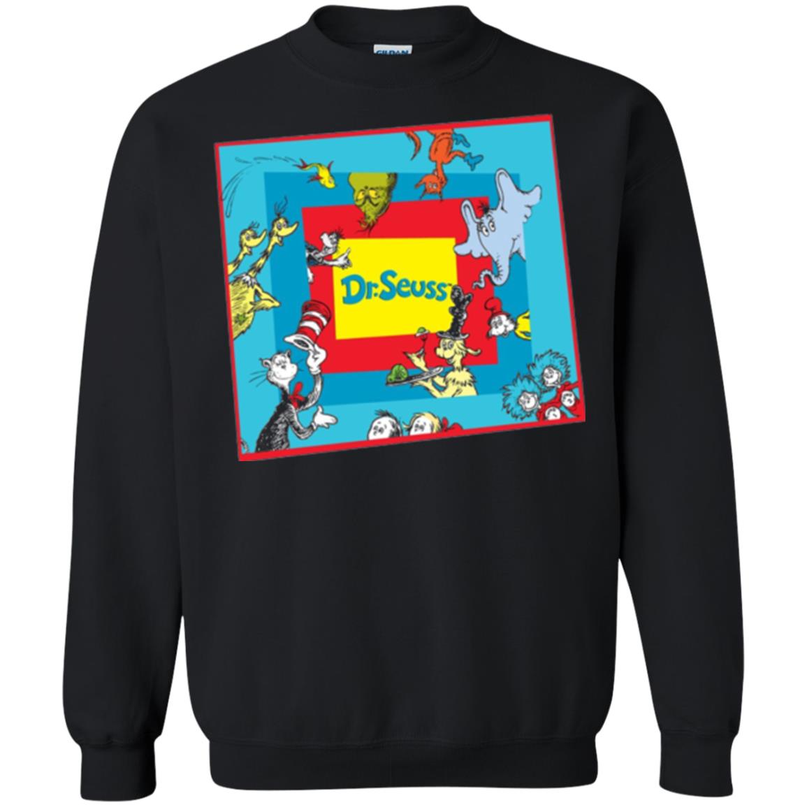 Dr. Seuss Character National Wear Red Day T-shirt Black