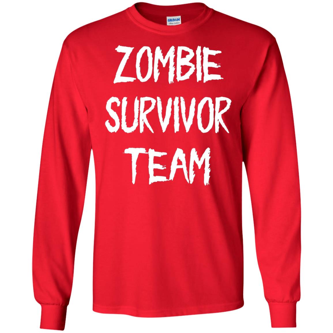 Zombie Lover T-shirt Zombie Survivor Team Red