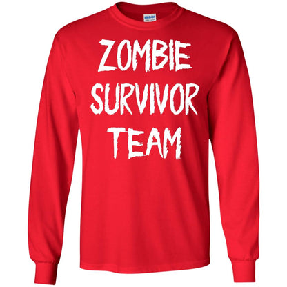 Zombie Lover T-shirt Zombie Survivor Team Red