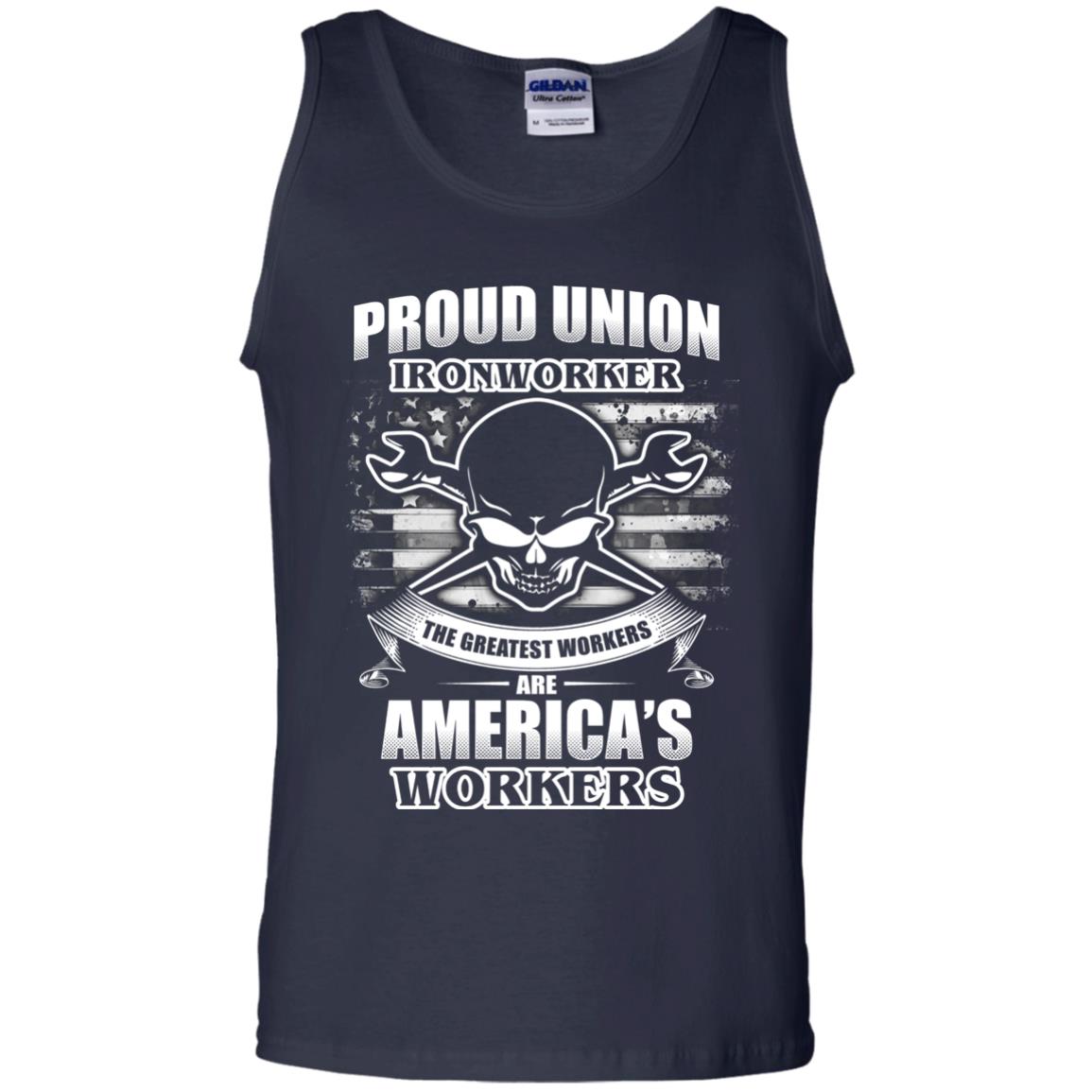 Proud Union Ironworker The Greatest Workers Are America_s Workers T-shirt Navy