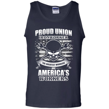 Proud Union Ironworker The Greatest Workers Are America_s Workers T-shirt Navy
