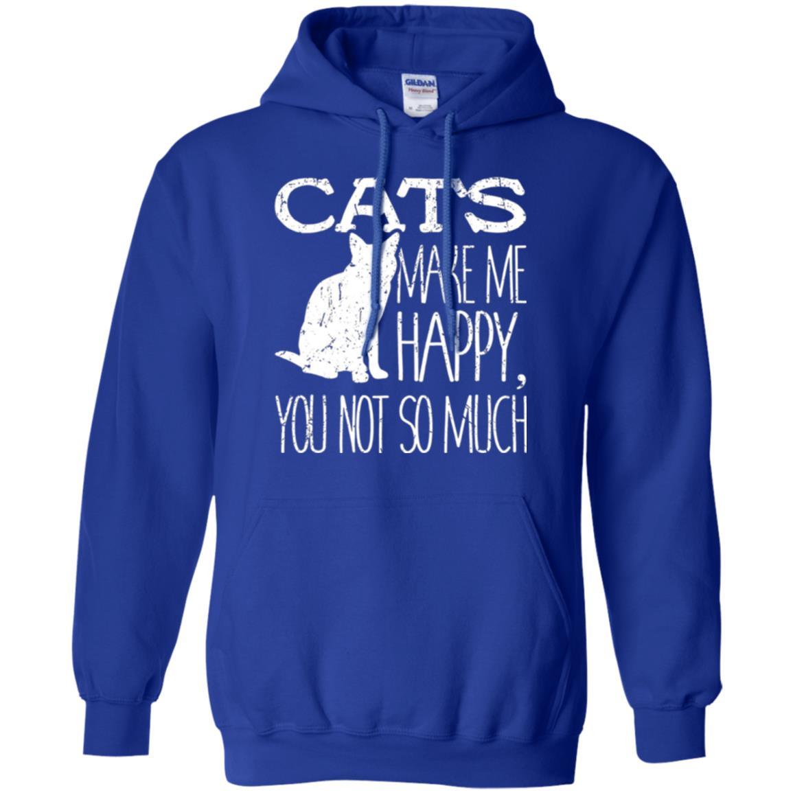 Cat Lover T-shirt Cats Make Me Happy You Not So Much Royal