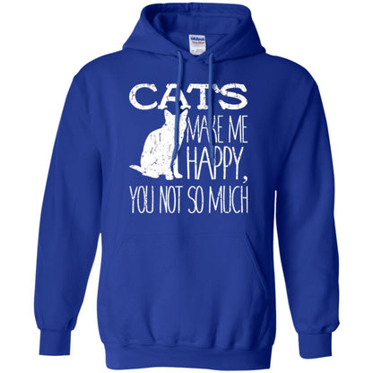 Cat Lover T-shirt Cats Make Me Happy You Not So Much Royal