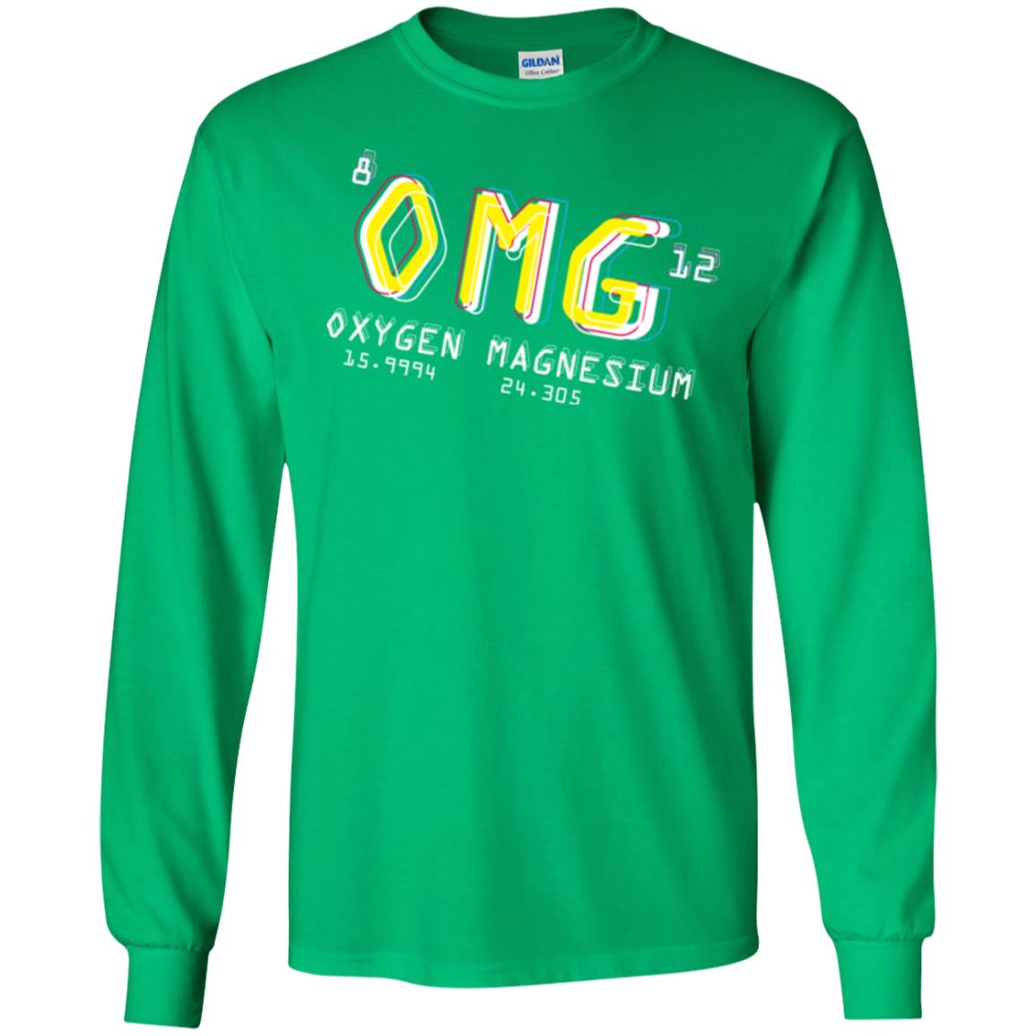 Funny Science Class T-shirt Omg Oxygen Magnesium Irish Green