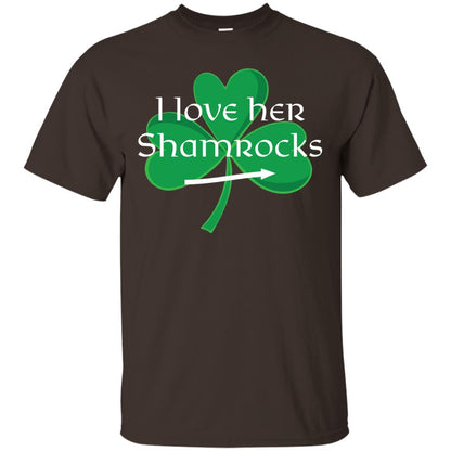 Saint Patrick_s Day T-shirt I Love Her Shamrocks Dark Chocolate