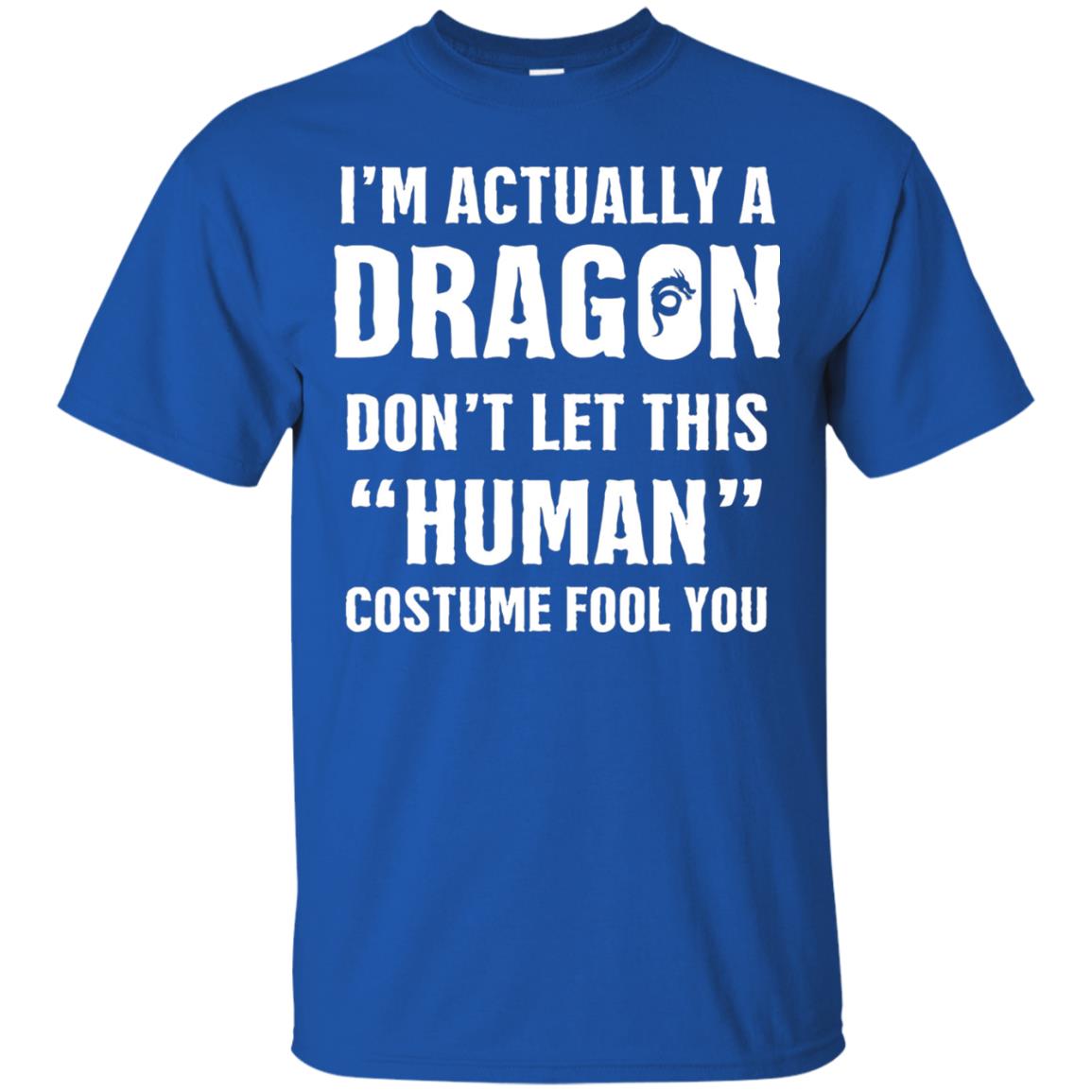 I_m Actually A Dragon Funny Halloween T-shirt Royal