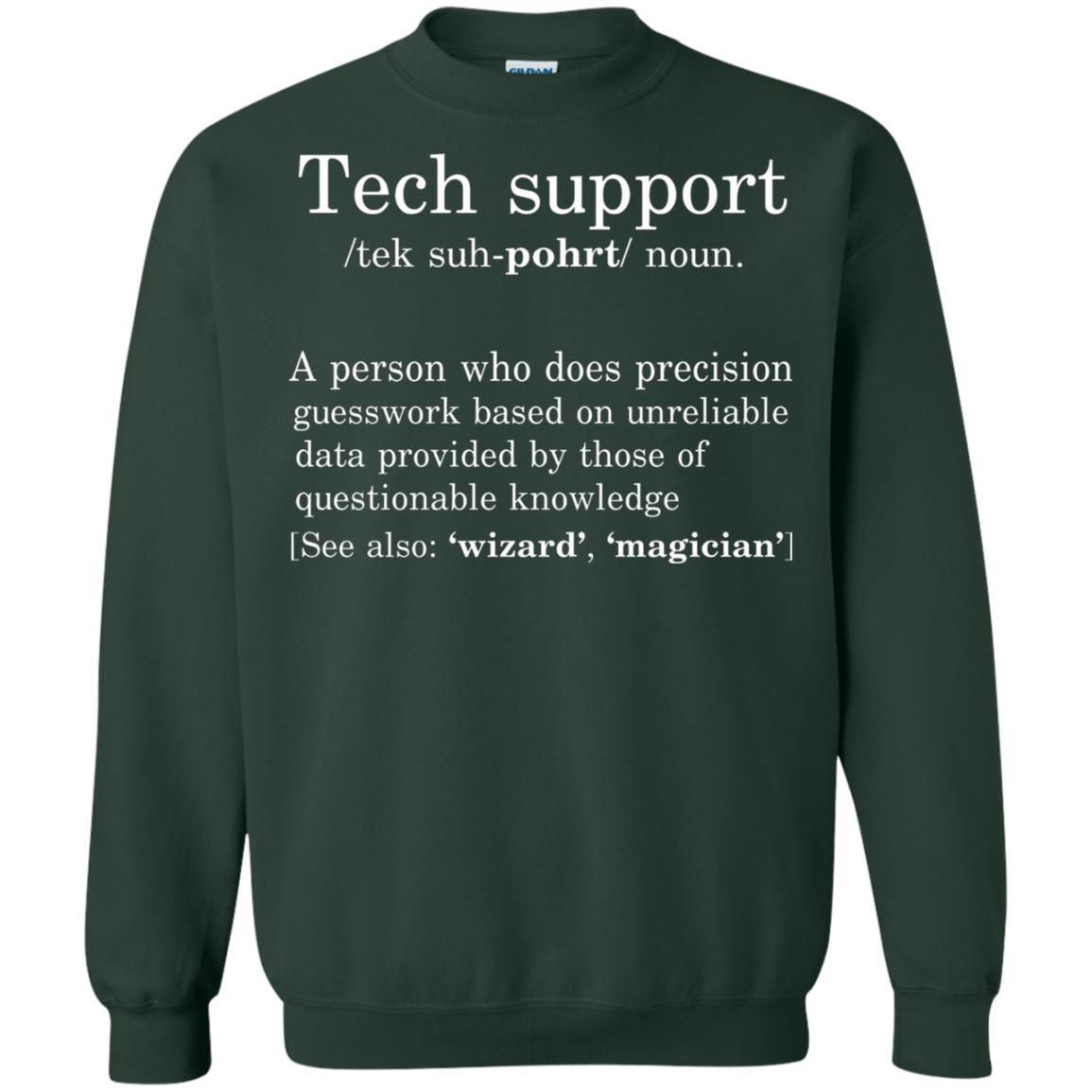 Computer Nerd T-shirt Tech Support Definition Forest Green