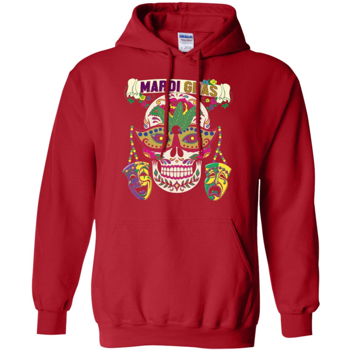 Mardi Gras Skull T-shirt Red