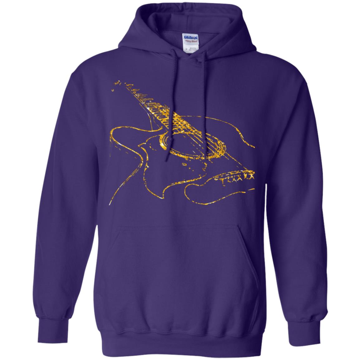 Guitar Gold Guitarist Gift Shirt For Mens Or Womens Purple