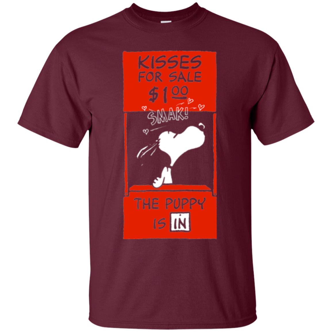 Peanuts Snoopy Kisses Valentines T-shirt Maroon