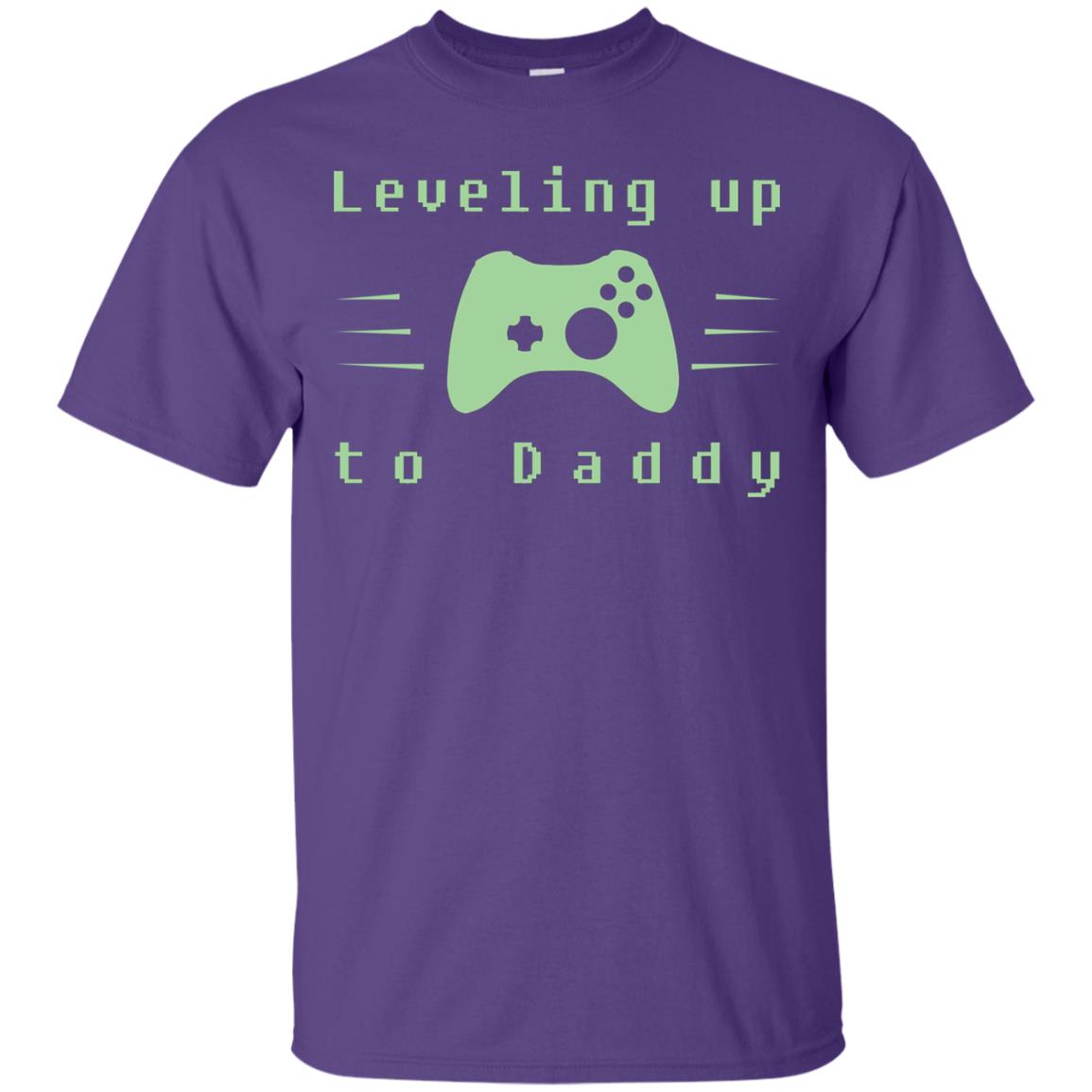 Leveling Up To Daddy Gaming Family Shirt Purple