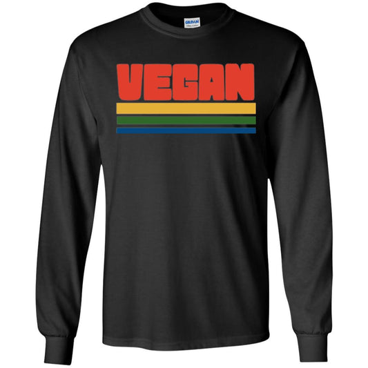 Vegan T-shirt Retro Style Veganism Black