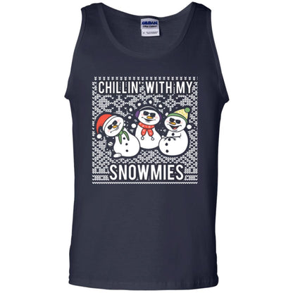 Christmas T-shirt Chillin' With My Snowmies Navy