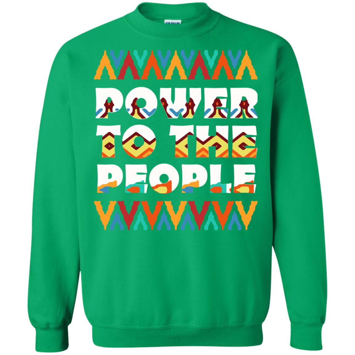 African American T-shirt Power To The People Irish Green