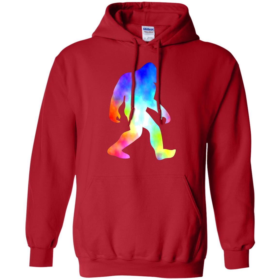 Bigfoot Sasquatch Neon T-shirt Red