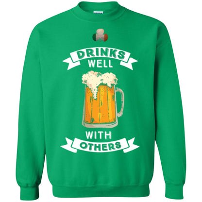 St. Patrick's Day T-shirt Drinks Well With Others Irish Green