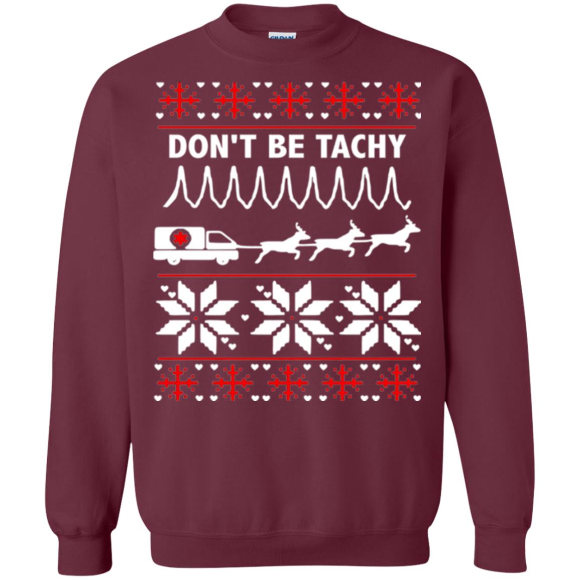 Cardiac Nurse T-shirt Don_t Be Tachy Maroon