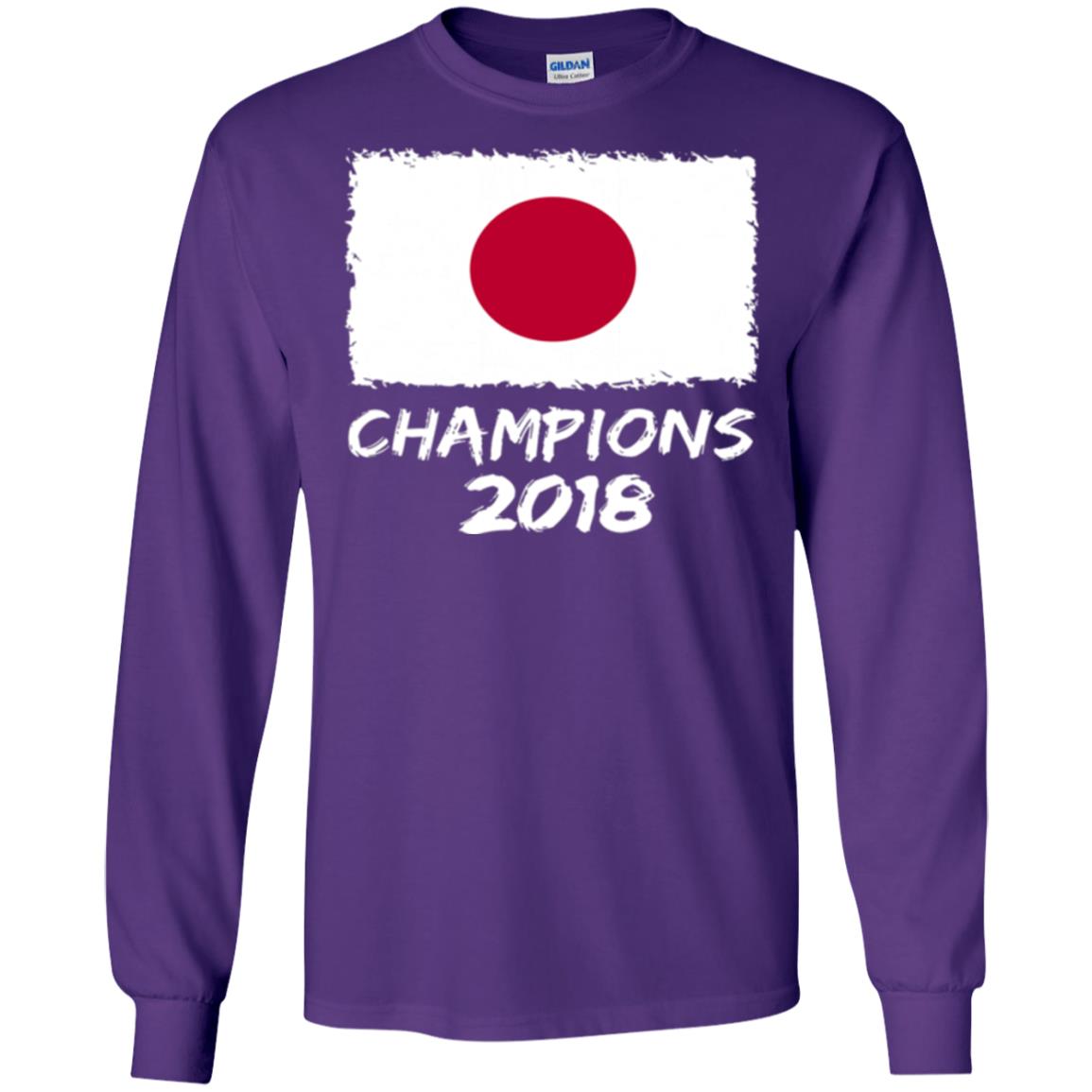 Football Lover T-shirt Japan Champions 2018 T-shirt Purple