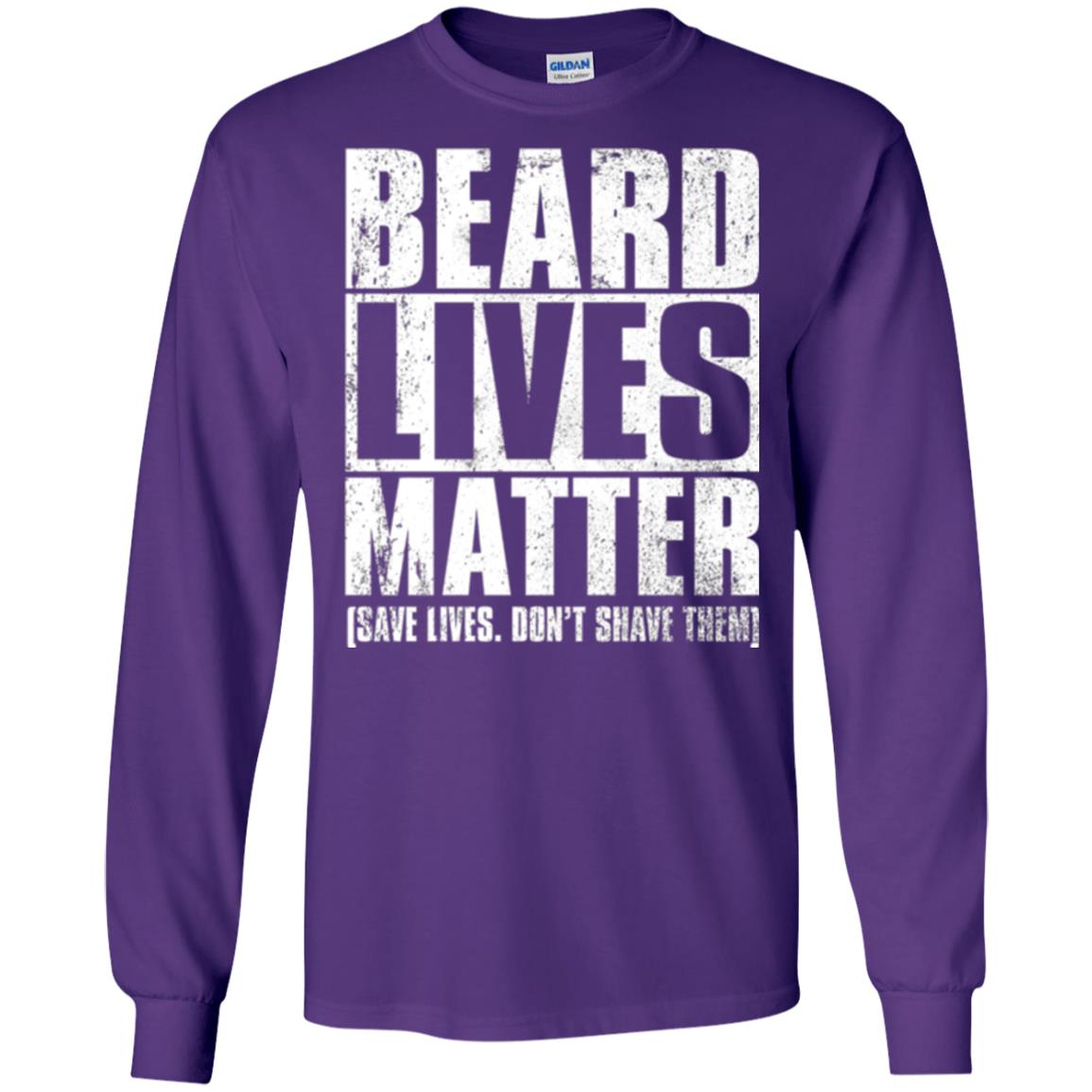 Beared Men T-shirt Beared Lives Matter Purple