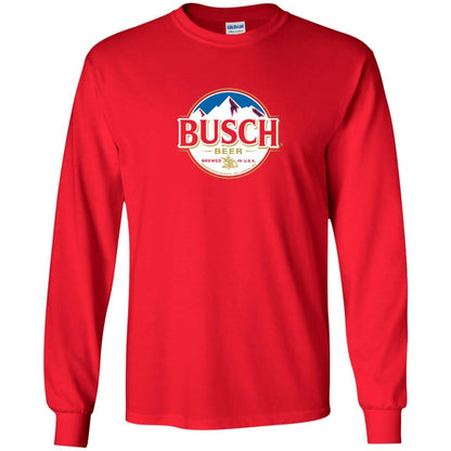 Beer Lovers T-shirt Busch Beer Red
