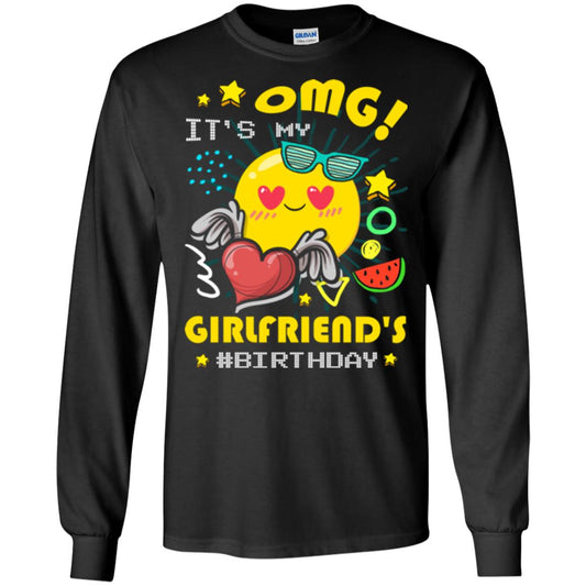 Boyfriend T-shirt Omg It's My Girlfriend's #birthday Black