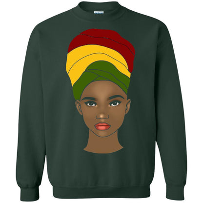 Melanin Rocks African Queen Melanin T-shirt Forest Green