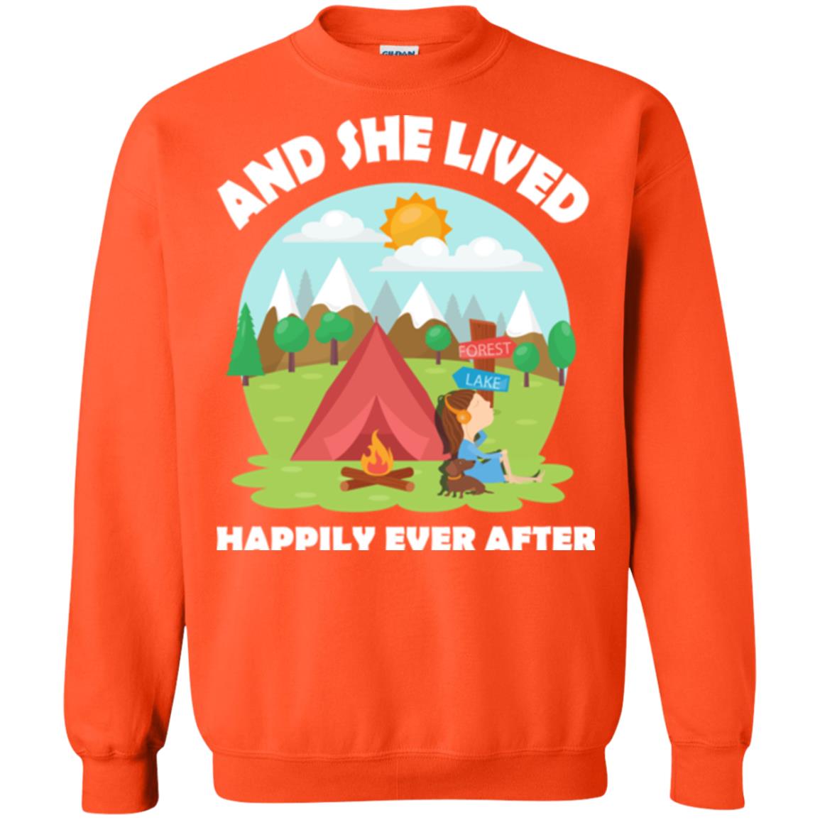 And She Lived Happily Ever After T-shirt Orange