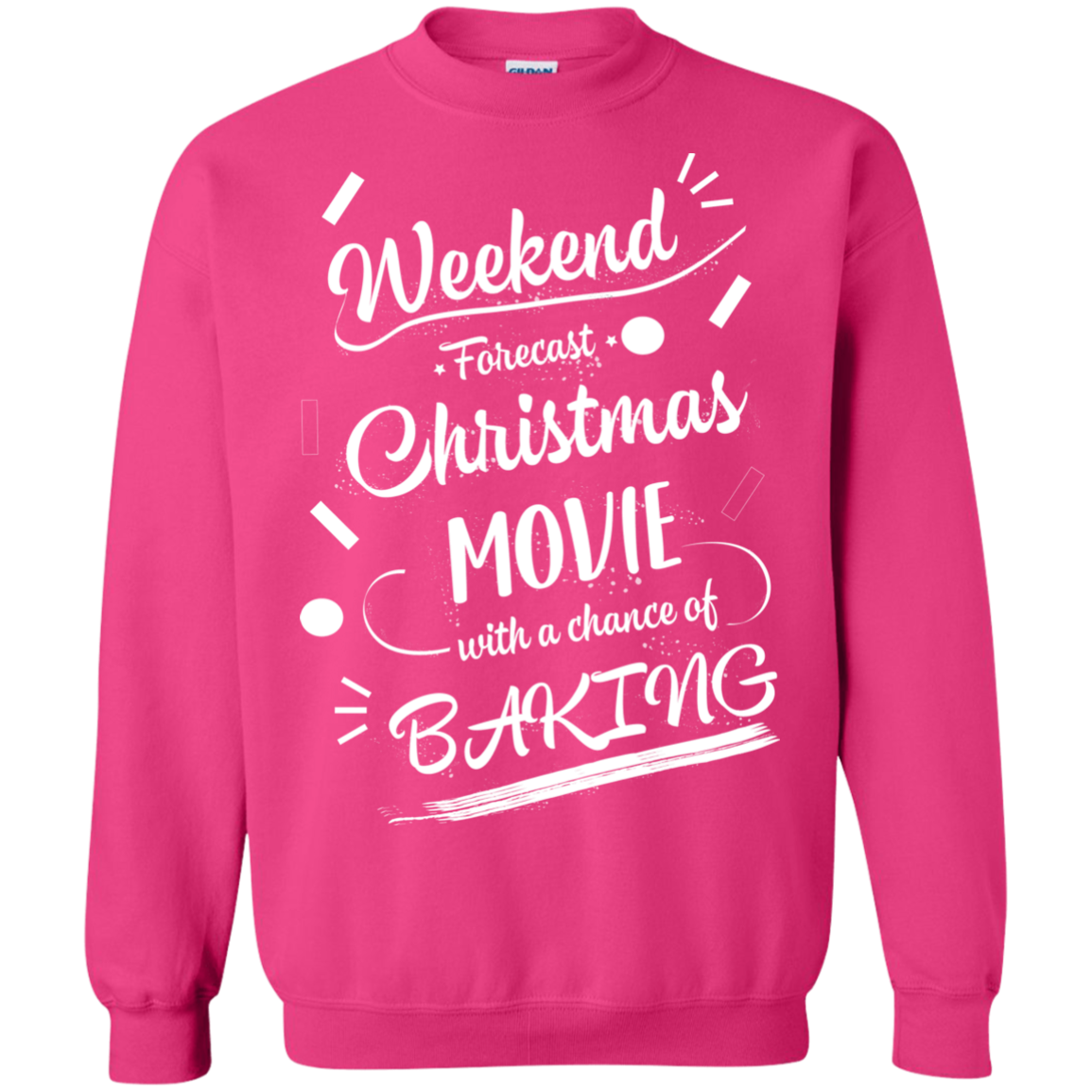 Christmas T-shirt Weekend Forecast Christmas Movie With A Chance Of Baking Heliconia