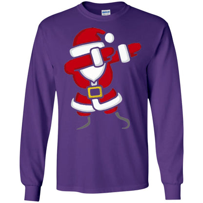Christmas T-shirt Dabbing Santa Claus Purple