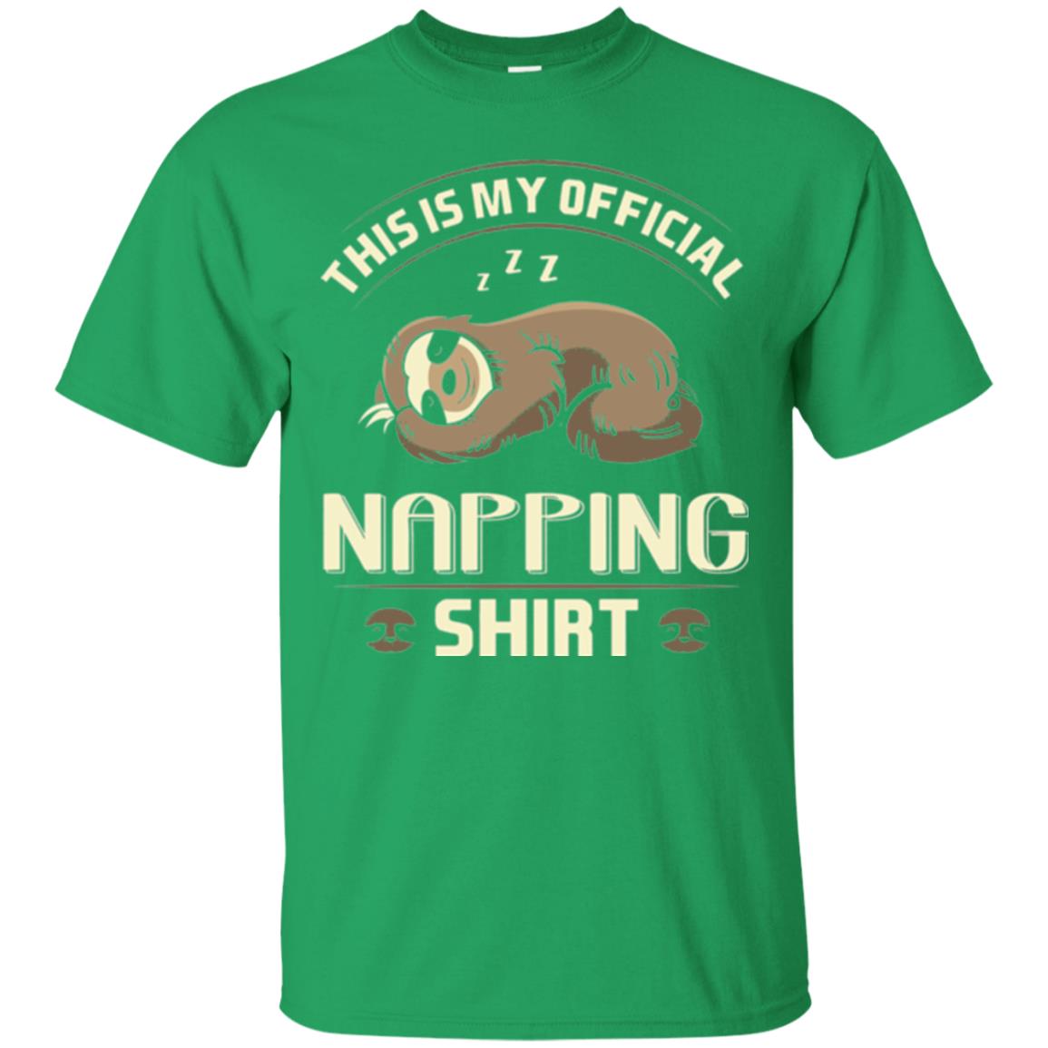 Lazy Baby Sloth My Official Napping T-shirt Irish Green