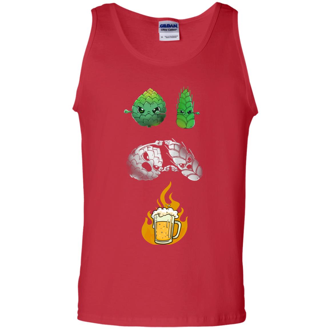 Beer Lover T-shirt Beer Fusion Flags Red