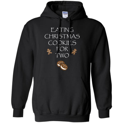 Christmas T-shirt Eating Christmas Cookies For Two Black
