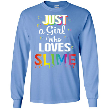 Slime Lovers T-shirt Just A Girl Who Loves Slime Carolina Blue