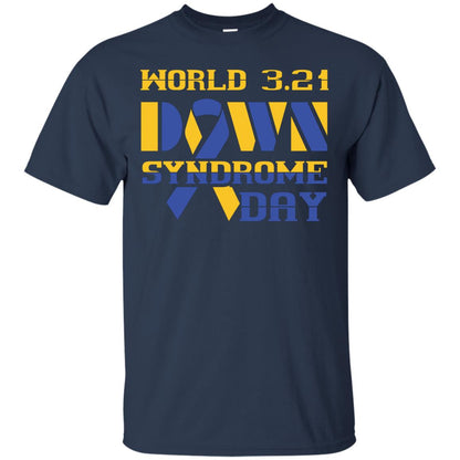 World 3.21 Down Syndrome Day Gift Shirt For Men Or Women Navy