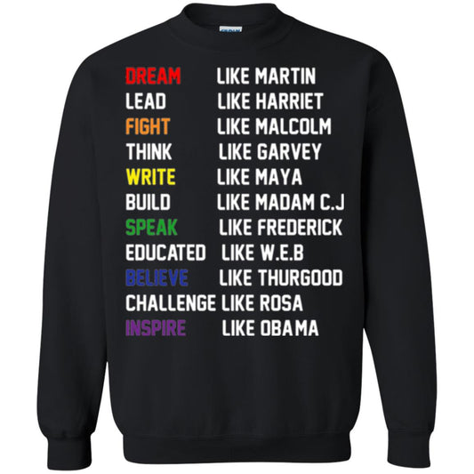 Dream Like Martin Inspire Like Obama T-shirt Black