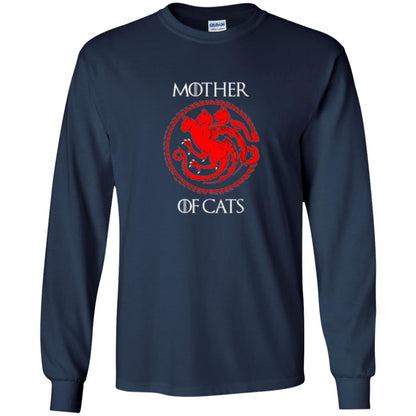 Cat Lovers T-shirt Mother Of Cat Navy