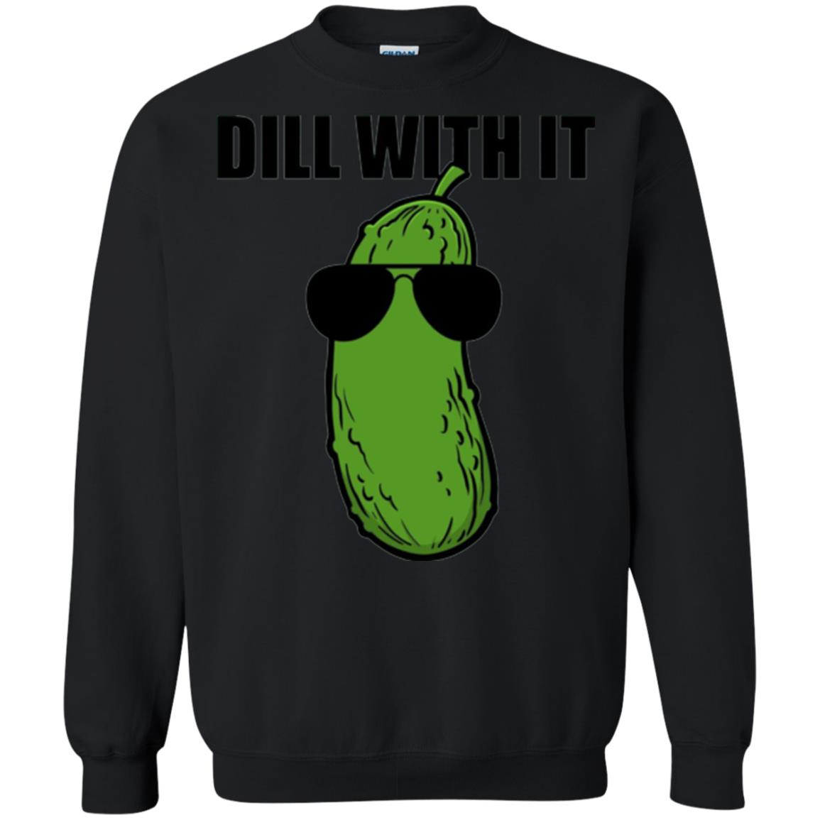Funny Pickle T-shirt Dill With It Black