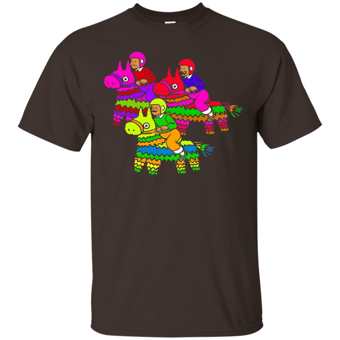 Cinco De Derby Pinata Jockeys Horse Race T-shirt Dark Chocolate