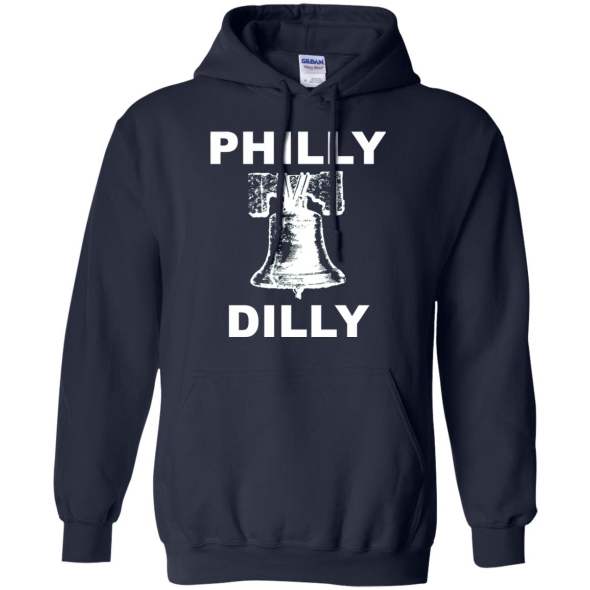 Football T-shirt Philly Dilly With Liberty Bell And Crack Philadelphia Navy